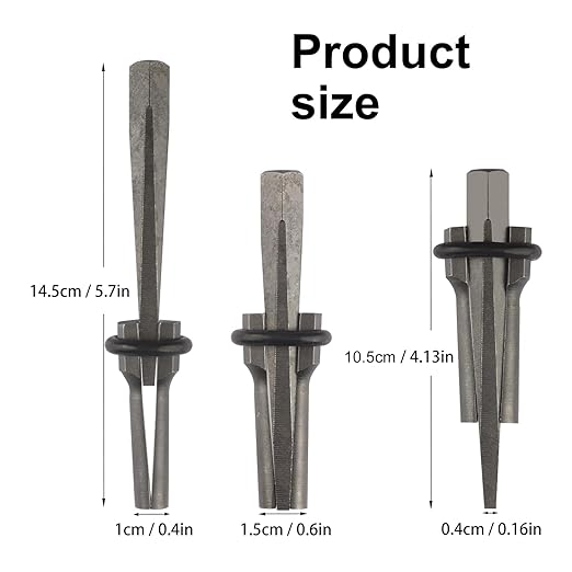 20 Pack 5/8 Inch Wedge and Feather Shims, Heavy Duty Stone Rock Splitter, Plug Wedge Feather Shims for Rocks, Concrete, Ideal for Outdoor Collection and Construction