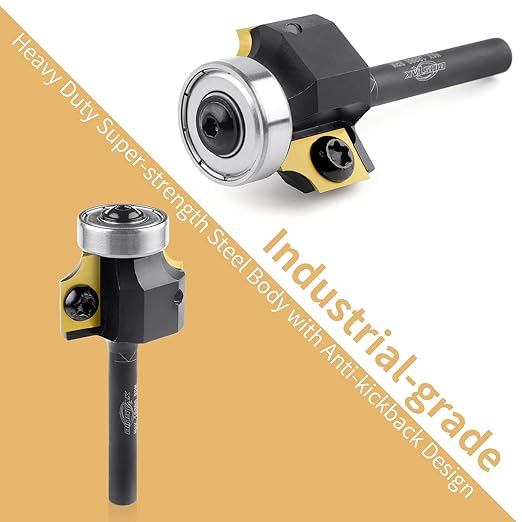 3/16" Radius Insert Roundover Router Bit 1/4" Shank, Replaceable Carbide Insert Edge Forming Roundover Bit Bead Rounding Over Edging Bit Wood CNC Router Bits