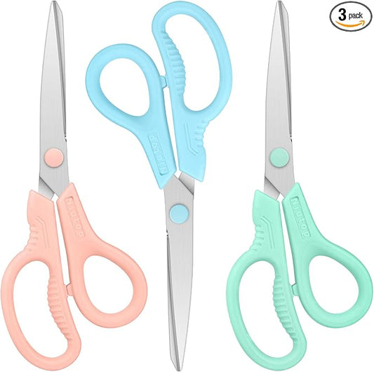 Niutop 8" All Purpose Scissors - Heavy Duty, Ergonomic Comfort Grip Shears for Office, Home, School, Art & Craft