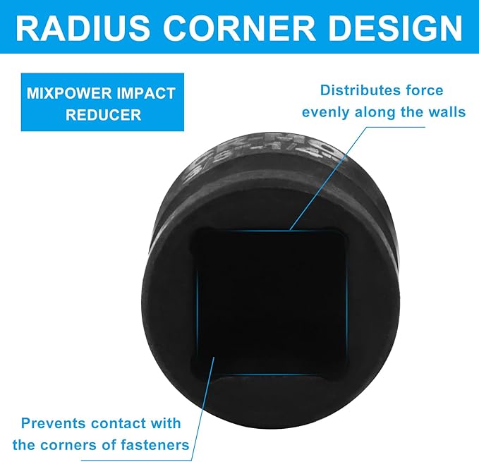 3/8" Female to 1/4" Male Impact Socket Adapter, Black Wrench Socket Adapter For Impact Driver