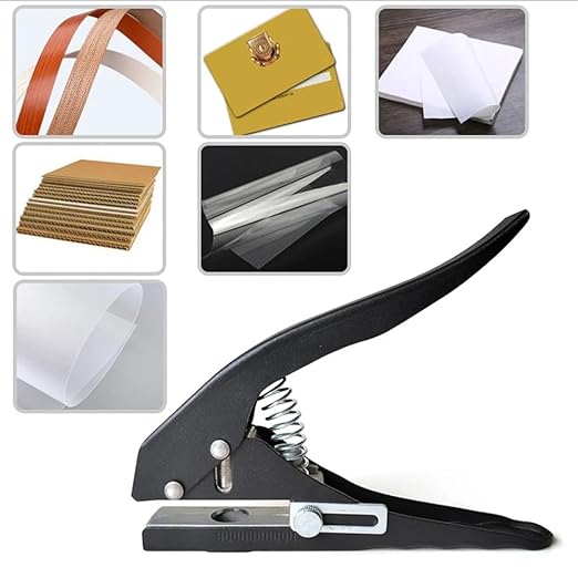 12mm Heavy Duty Hole Puncher Single, Circle Hole Punch Paper Punch Hand-Held Round Single Hole Punch for ID Cards PVC Cards Badge Photos Easy Install