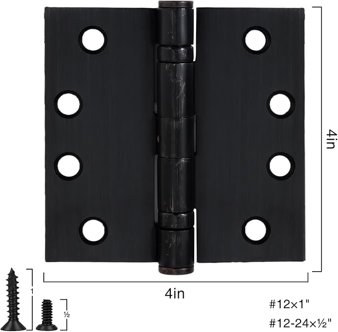 1 Pack Oil Rubbed Bronze 4 Inch Heavy Duty Commercial Ball Bearing Door Hinges