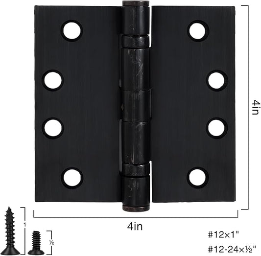 1 Pack Oil Rubbed Bronze 4 Inch Heavy Duty Commercial Ball Bearing Door Hinges