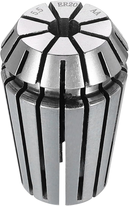 HARFINGTON Spring Collet Chuck ER20 5.5mm 65Mn Spring Steel Precision Router Collets for CNC Engraving Milling Lathe Tool