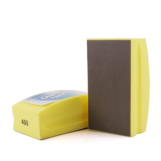 Diamond Hand Polishing Pads Foam Back for Glass Granite Marble Concrete Stone Sanding and Polishing (400 Grit)