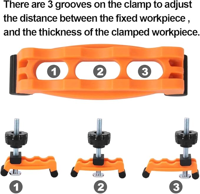 O'SKOOL Multi-Positionable T-Track Hold Down Clamp Kit for CNC Router, Metalworking and Woodworking T-Slot T-Track, 2 Pack, TT13