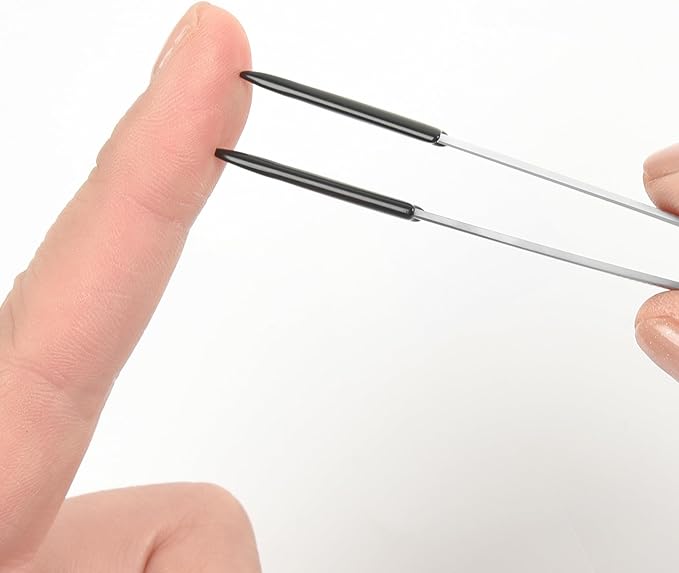 4 Pcs Tweezers with Rubber Tips Set - PVC Coated Precision Tweezers for Crafting, Jewelry, Electronics, and Lab Work