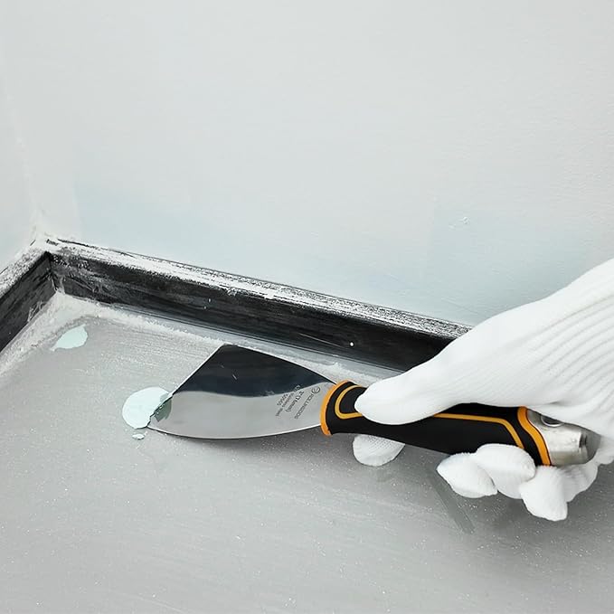 ROLLINGDOG 3" Angled Putty Knife - 5 Degree Angle Paint Scraper with Metal Hammer Cap, Rubber Griped Handle, 3 Inch Flex Putty Knife for Scraping Into Corners