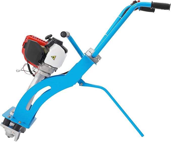 Concrete Wet Screed Engine, 4-Stroke 1.2HP 35.8CC Gas Power Concrete Surface Leveling Screed Machine Thick Steel Frame Concrete Screed Vibrating Finishing Tool Without Leveling Board