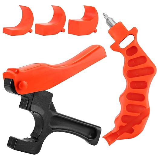 Kalolary 2Pcs Drip Irrigation Hole Punch - Drip Tubing Hole Punch Tool for 16/20/25/32mm PE Pipes and Emitter Insertion, Orange Drip Irrigation Pipe Hand Punch for Garden/Farm Irrigation Systems