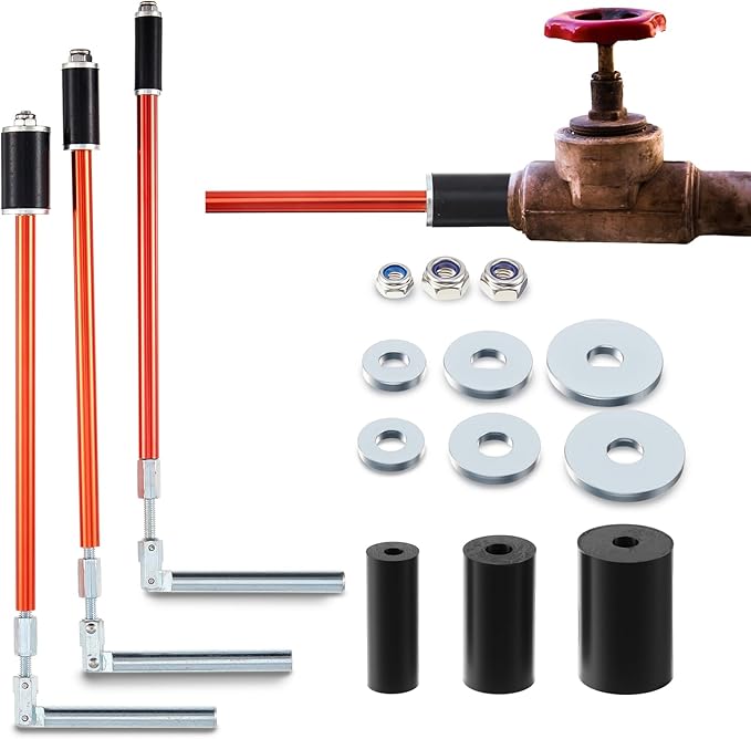 Moxweyeni 1 Set Water Stopper for Pipes Plumbing Plug Tool Kit, 1/2", 3/4", 1" Sized Pipes, with Replacement Parts Gasket Nut for Fast Copper PVC Water Line Repairs 65 Psi, Without Drainage