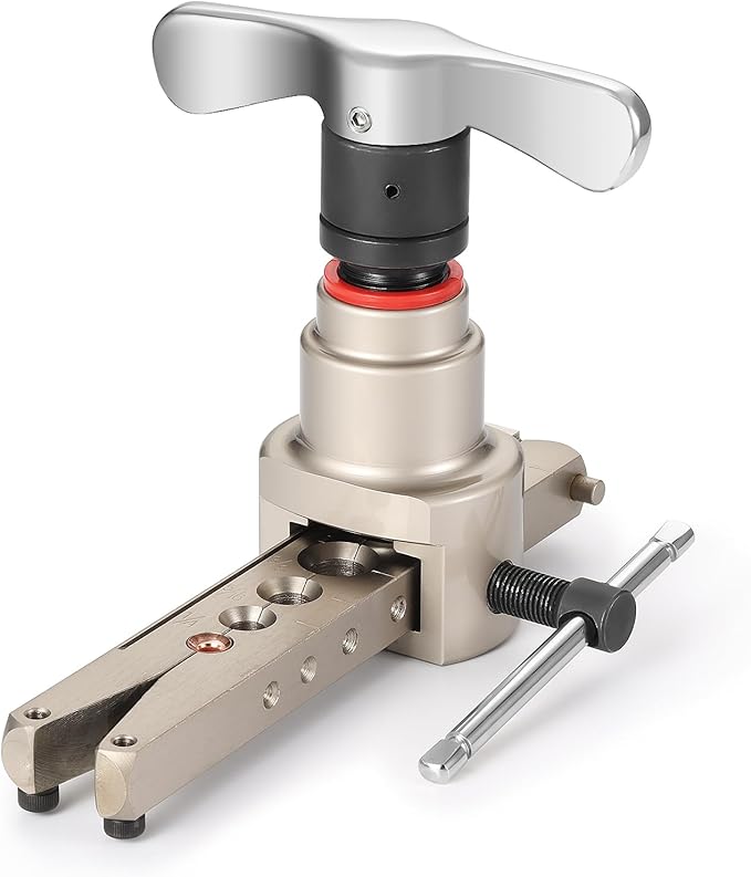 TURBRO HVAC Flaring Tool for 1/4?쇺?to 3/4?쇺?Pipes, Electric and Manual Flaring Tool, Compatible with Drills, Eccentric Cone Type for 45 Degree Single Flares, for Copper and Aluminum Pipes