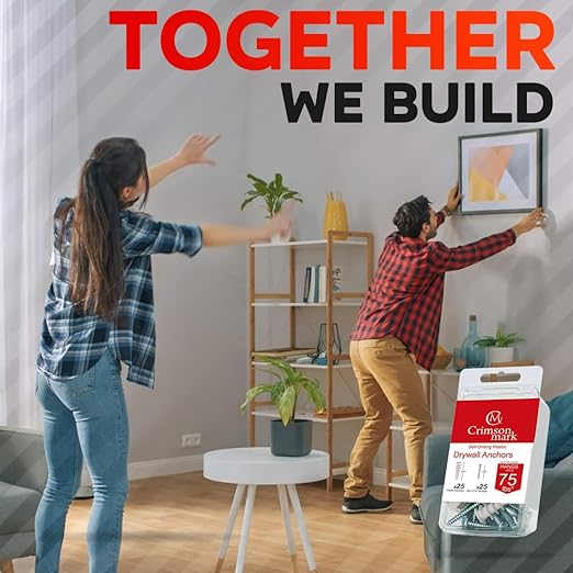120Pcs #8 Self Drilling Drywall Anchors and Screws kit #8 x 1-1/4?? Superb Wall Anchors for Drywall, Holds Upto 75lbs ??No Drill Hole Required with These Dry Wall Screws and Anchors