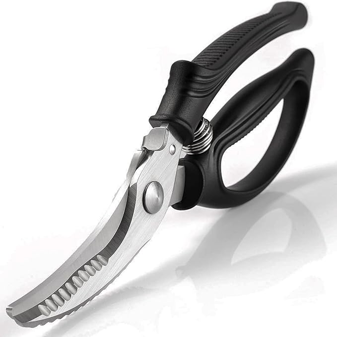 Kitchen Shears, [Easier Spatchcock] Heavy Duty Kitchen Scissors, All Purpose for Food Turkey Fish Meat Chicken Bone Cutting, Ultra Sharp Poultry Shears for Cooking, Barbecue, Dishwasher Safe