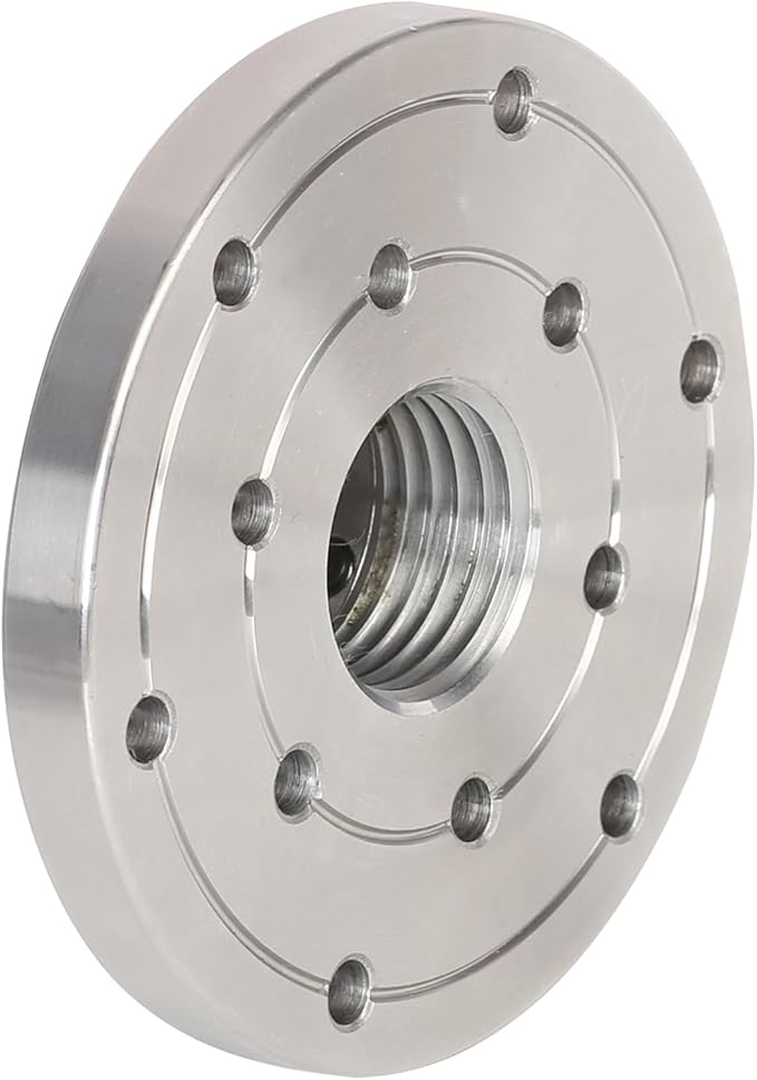 4" Wood Lathe Steel Faceplate, 1-1/4?쓝8TPI Spindle Thread Woodworking Machine Chuck Face Plate