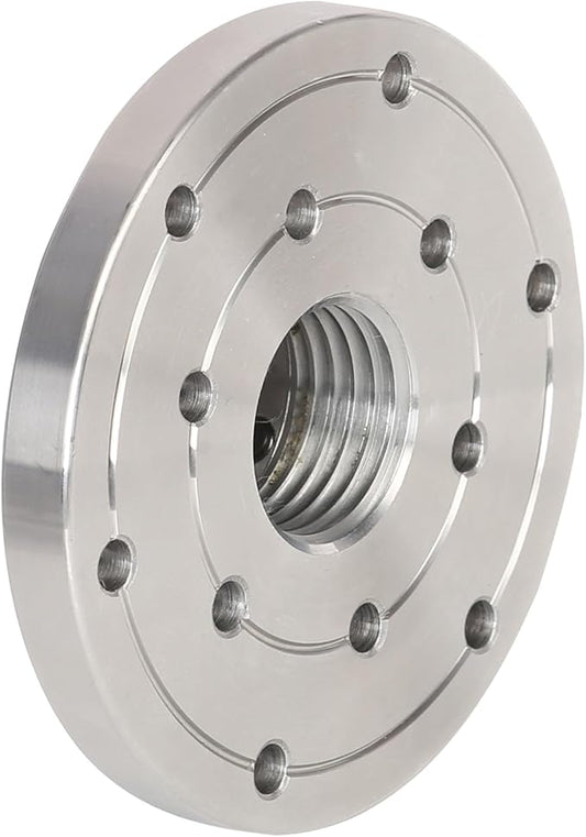4" Wood Lathe Steel Faceplate, 1-1/4?쓝8TPI Spindle Thread Woodworking Machine Chuck Face Plate