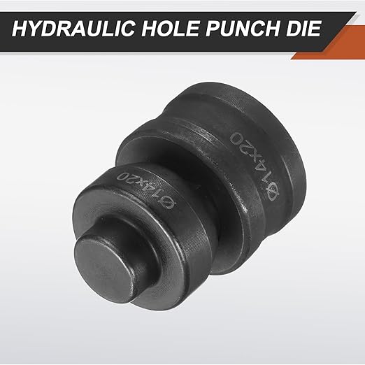 HARFINGTON Hydraulic Hole Punch Die 過14횞20mm Slot Hole 40Cr Steel Electric Punching Kit for CH60 Electric Punching Machine, Black