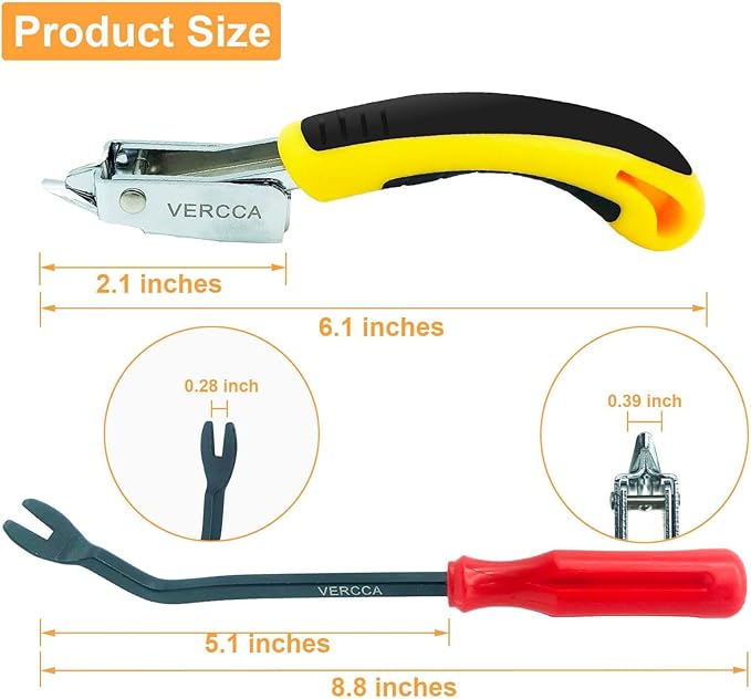 Upholstery Staple Remover, Staple Puller, Upholstery Tools Tack Lifter, Nail Puller Carpet Staple Remover Tool for Furniture Floor Carton Photo Frame Office 2pcs