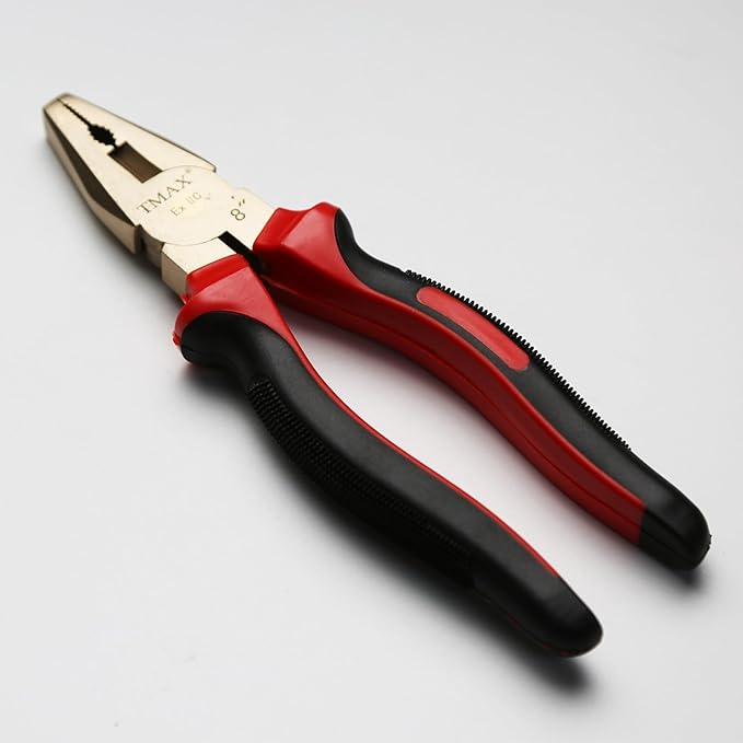 Non-Sparking 8 Inch Wire Gripping and Cutting Plier, Aluminum-Bronze Non Spark, Spark Free Safety, Non-Magnetic and Corrosion-Resistant