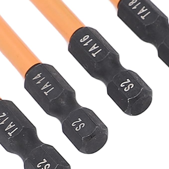 Triangle Screwdriver Set,10 Pcs50mm Length 1/4 Inch Hex Shank S2 Alloy Steel Magnetic Triangular Drill Bit