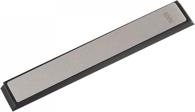 uxcell Diamond Sharpening Stones 400 Grit Whetstone Knife Sharpener Stone with Non-Slip Base