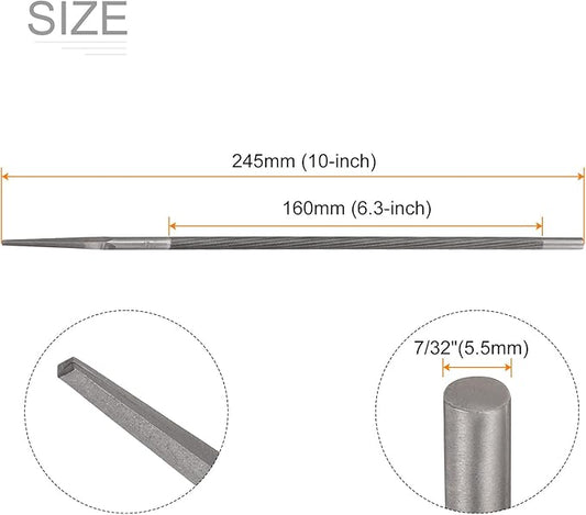 HARFINGTON Chainsaw File, 7/32"(5.5mm) Round Sharpening Hand Files Tool with Spiral Cut for Chain Chainsaw Sharpening, Grinding