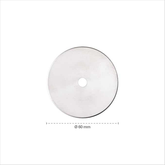 Fiskars 60mm Titanium Rotary Blades (2 Pack) - Rotary Cutter Blade Replacement - Crafts, Sewing, and Quilting Projects - Silver