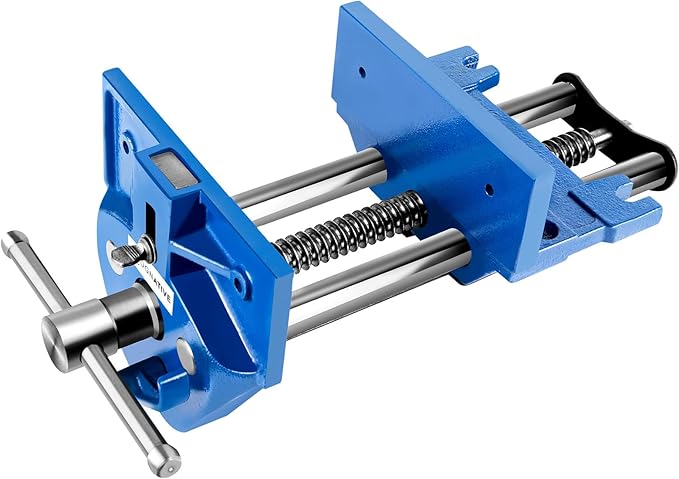 COGNATIVE 7 Inch Woodworking Vise, Heavy-Duty Cast Iron Wood Working Vise Quick Release Lever for Workshop and Home Use