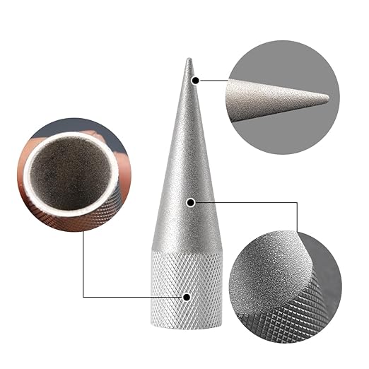 Emery Round Hole Punch Edge Sharpener Grinder Hole Punches Polishing Tool for Leather Crafts