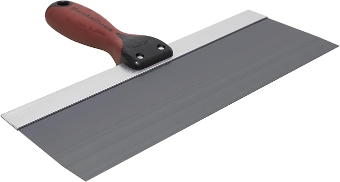 MARSHALLTOWN DuraSoft II Taping Knife, 12 Inch Blue Steel Blade, For Drywall Finishing, 4512D