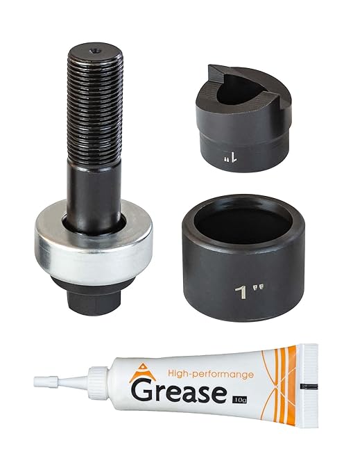 1" Conduit Knockout Punch Unit with Manual Draw Stud - 1.36" Actual Hole Size, Versatile Usage and Precise Punching Capability