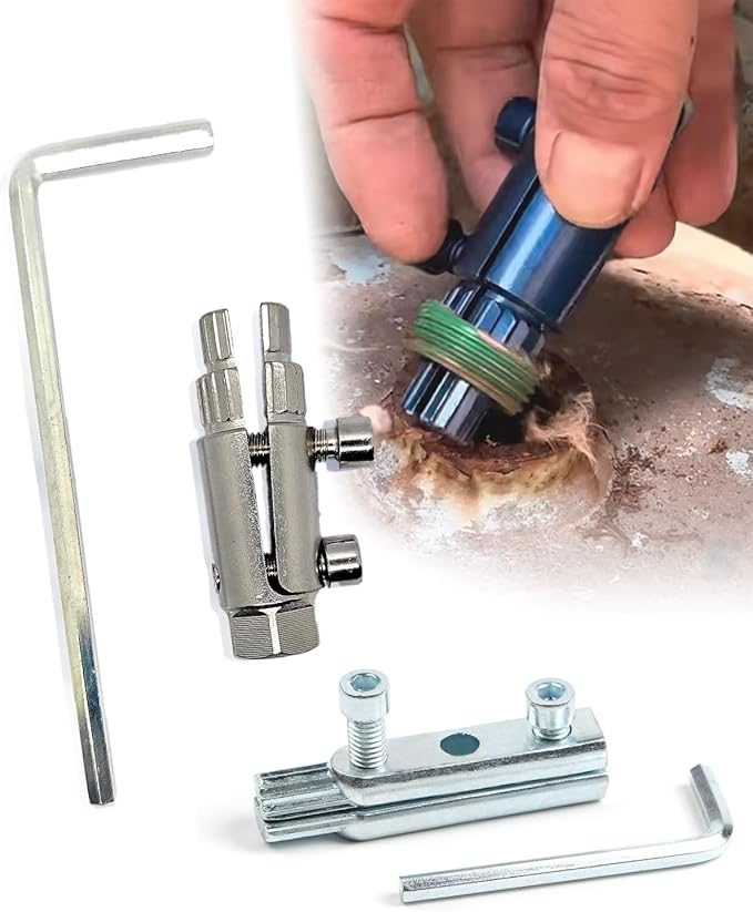 2 sets of pipeline maintenance extraction tools, suitable for 1/2" to 1" broken threads, disassembly and maintenance kit (silver)