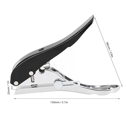 Hole Punch 8mm Single Hole Punch Heavy Duty Hole Puncher for Paper Cards Plastic Cardboard
