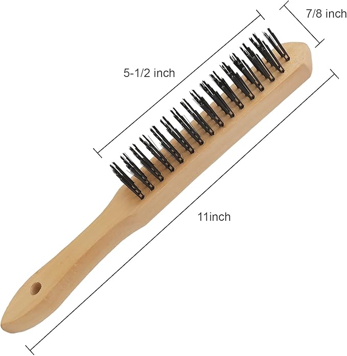 Welding Chipping Hammer with Coil Spring Handle,10.5",Cone and Vertical Chisel,11" Wire Brush