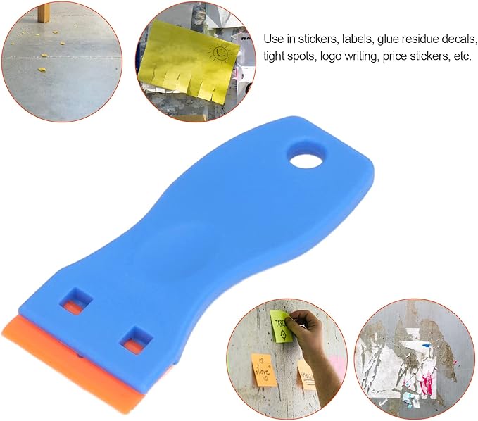 Razors Blade Scraper Tool, Plastic Razors Blade Scraper, Plastic Razors Blade Scrapers Knife with Handle for Window Glass (103Pcs)