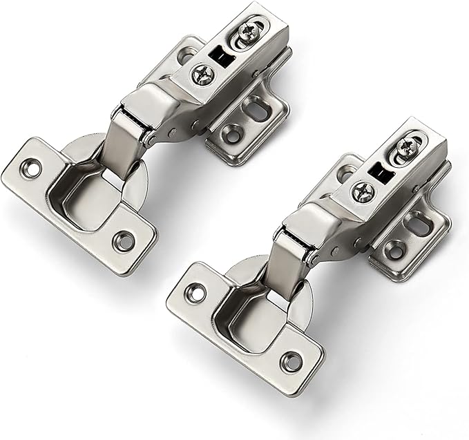 Ravinte 20 Pack 10 Pairs European Kitchen Cabinet Hinges Soft Close Insert Door Heavy-Duty Frameless Adjustable Concealed Cabinet Cup Hinges