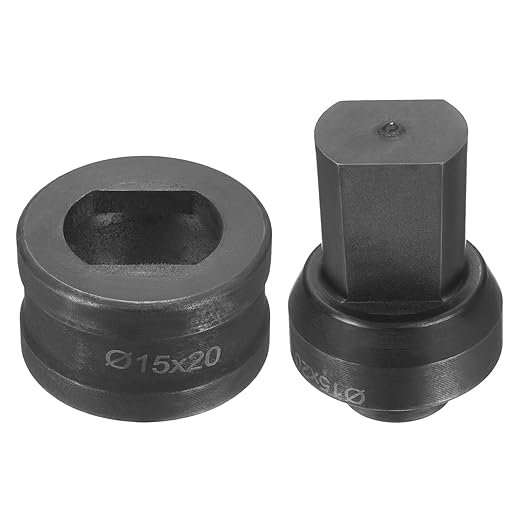 HARFINGTON Hydraulic Hole Punch Die 過15횞20mm Slot Hole 40Cr Steel Electric Punching Kit for CH60 Electric Punching Machine, Black