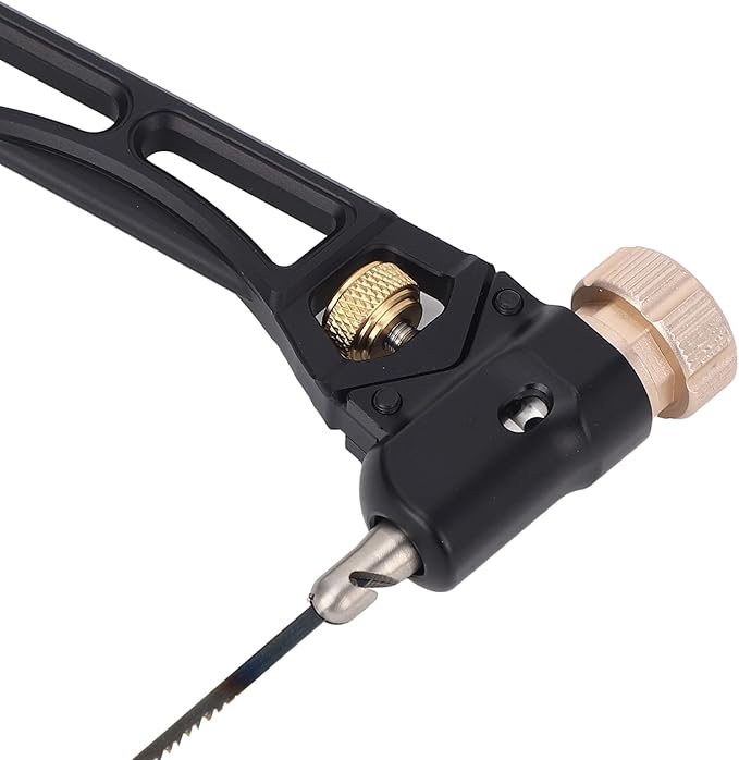 Luqeeg Coping Saw Kit, Woodworking U Shaped Aluminum Curved Hand Saw with Wooden Handle for Ceramics Wood PVC