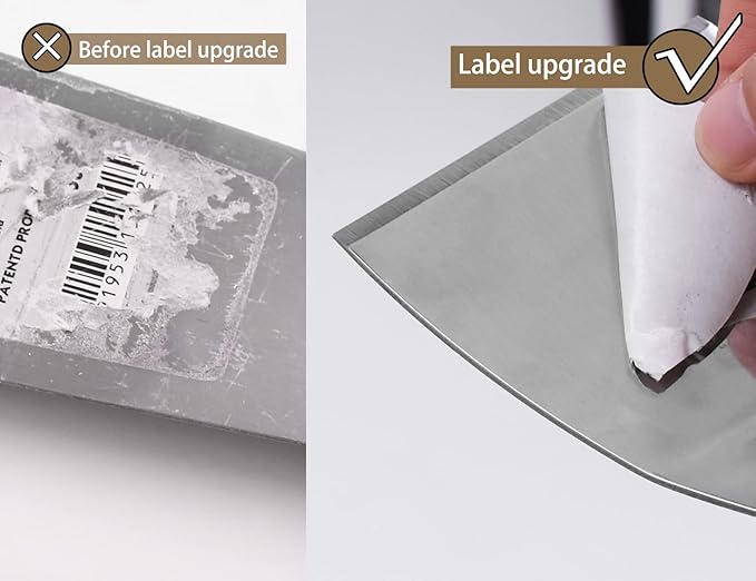 ROLLINGDOG 3 Inch Paint Scraper - Offset Scraper Stainless Steel Bent Blade Stiff Putty Knife,Chisel Scraper,Wallpaper Stripping Tool