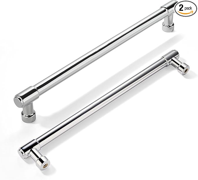 khtumeware 10 Pack 7-1/2 Inch(192mm) Polished Chrome Cabinet Pulls Kitchen Cabinet Hardware for Cupboard Drawer Pulls Dresser Handle