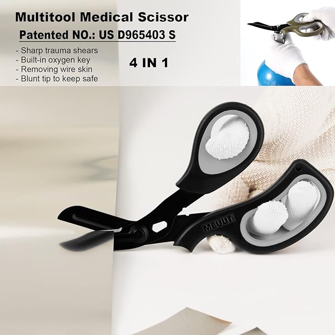 MEUUT 2 Pack Medical Scissors Trauma Shears -8 inch Patented Bandage Scissor Heavy Duty Surgical Grade EMT Scissors for EMT Workers Doctors Nurses