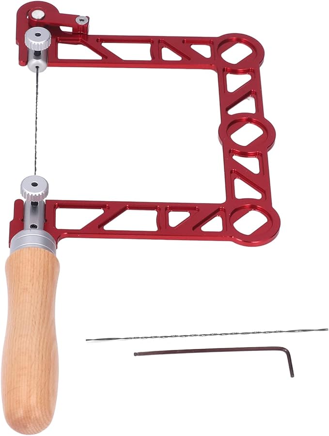 Hand Coping Saw, Mini Coping U Shape Handsaw with Wooden Handle, for Jewelry Making, Woodworking (4 Inch)