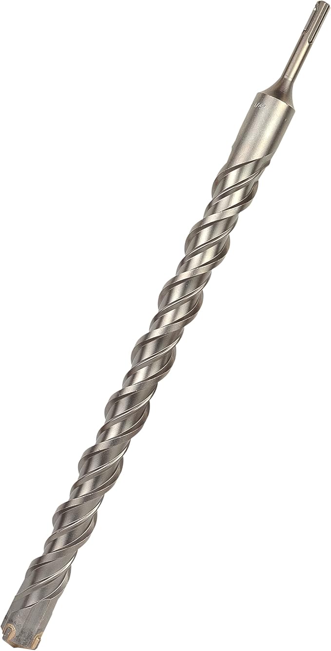 1-1/4 Inch x 18 Inch SDS Plus Rotary Hammer Drill Bit, Carbide Tipped for Brick, Stone, and Concrete (1-1/4" x 16" x 18")