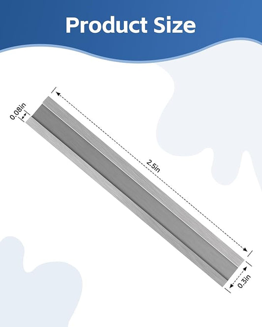 2.5" Carbide Paint Scraper Blades, Double-Edged Reversible Replacement Tungsten Steel Blades, Fit for 2.5in scraper, for Removing Paint, Wood, Glue and Grout - 2pcs