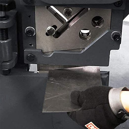 KAKA INDUSTRIAL Manual Ironworker, 0.31" Punch and Shear Machine, Cuts 0.87" Round Steel, 3.54" Flat Bar, 2.36" Angle Iron, Metal Fabrication Machine for Plates/Bars/Sections PBS-9