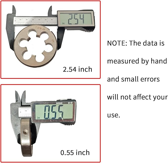 Lzcdelyxiao 1-3/16"-24 Die UNS 1-3/16"-24 TPI Right Hand Nominal Diameter 1 3/16" Thread Per Inch 24 Fin Thread Tolerance Grade 2B Right Hand Thread High Speed Steel HSS