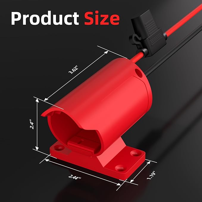 Battery Adapter 12V Adapter with Switch Power Wheels Battery Adapter 12 Gauge Wire for DIY RC Trucks Toys Robotics