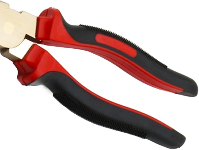 Non Sparking Combination Pliers Length 250mm (9-27/32 Inch) Aluminum Bronze Copper, Spark Free Safety, Non-Magnetic and Corrosion-Resistant