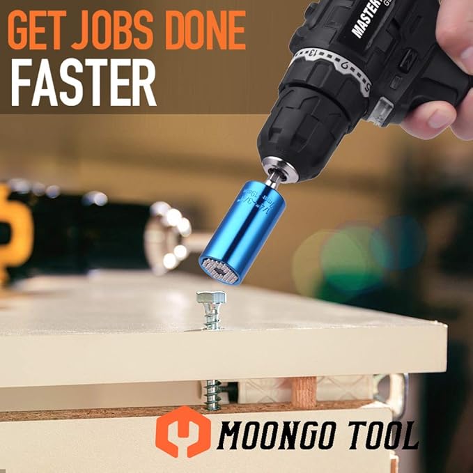 Universal Socket, Gifts for Dad from Daughter Son - Christmas Gifts for Men, Father/Dad, DIY Handyman, Husband, Guys, Boyfriend, Him, Unique Tools for Men (7-19mm) Power Drill Adapter