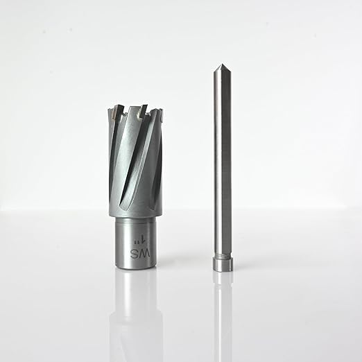 Wind Speed Carbide-Tipped Annular Cutter 1" Diameter x 1-3/8" Depth with Weldon Shank, High Precision Mag Drill Bit for Magnetic Drill Press, for Hard Material, Stainless Steel, Cast Iron, CT-350